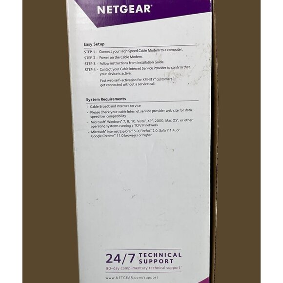 Netgear CM700 High Speed Cable Modem DOCSIS 3.0 Up To 1.4Gbps Xfinity Spectrum & - Picture 6 of 11